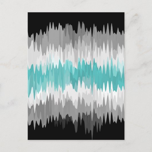 Boho Funky Golvende Abstracte Libramannelijke Vlag Briefkaart (Voorkant)