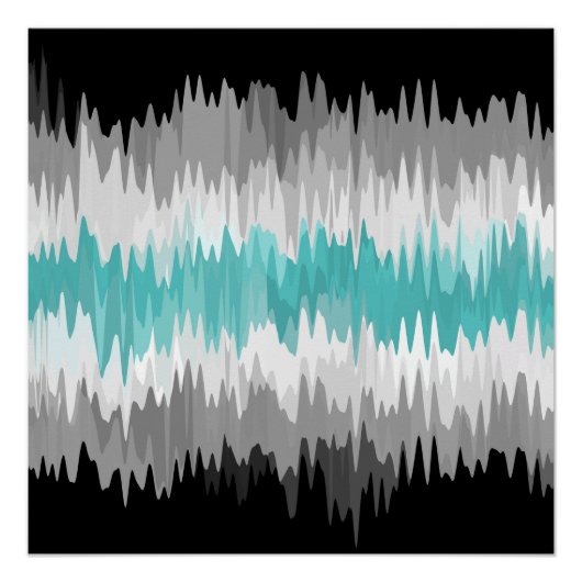Boho Funky Golvende Abstracte Libramannelijke Vlag Perfect Poster (Voorkant)