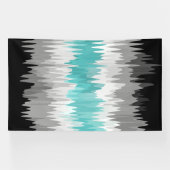 Boho Funky Golvende Abstracte Libramannelijke Vlag Spandoek (Horizontaal)