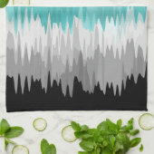 Boho Funky Golvende Abstracte Libramannelijke Vlag Theedoek (Gevouwen)