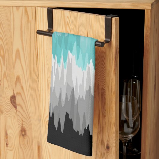 Boho Funky Golvende Abstracte Libramannelijke Vlag Theedoek (Derde Gevouwen)