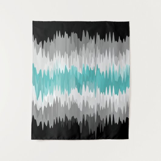 Boho Funky Golvende Abstracte Libramannelijke Vlag Wandkleed (Voorkant)