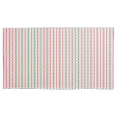 Boho Funky Retro Eclectische Pastel Kerst Streep Kussensloop (Voorkant-Links)