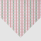Boho Funky Retro Eclectische Pastel Kerst Streep Tissuepapier (Detail)