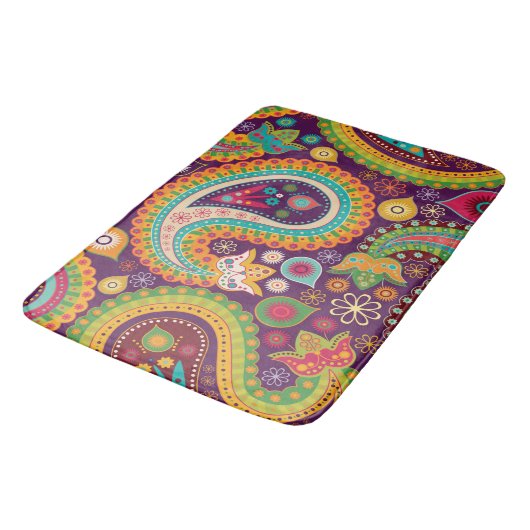 Boho Funky Trendy Retro Abstract Patroon Badmat (Gekanteld)