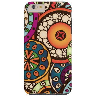 Boho Funky Trendy Retro Abstract Patroon Tough iPhone 6 Plus Hoesje