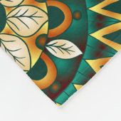 Boho Funky Trendy Retro Abstract Patroon Fleece Deken (Hoek)