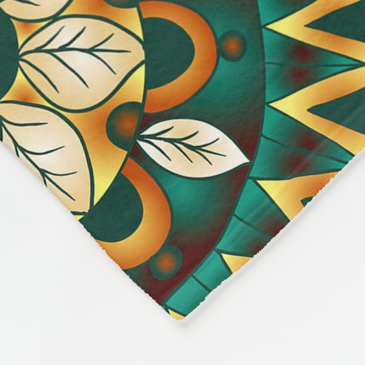 Boho Funky Trendy Retro Abstract Patroon Fleece Deken (Hoek)