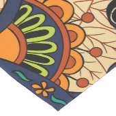 Boho Funky Trendy Retro Abstract Patroon Medium Tafelloper (Hoek)