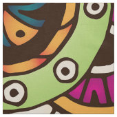 Boho Funky Trendy Retro Abstract Patroon Stof (Swatch)
