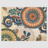 Boho Funky Trendy Retro Abstract Patroon Tissuepapier (Voorkant)