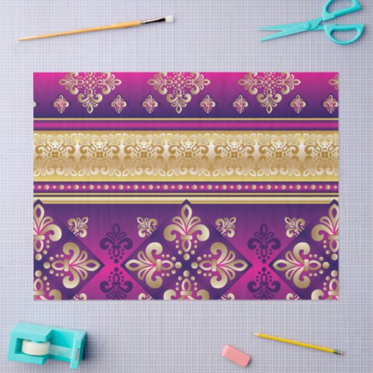 Boho Funky Trendy Retro Abstract Patroon Tissuepapier (Craft)
