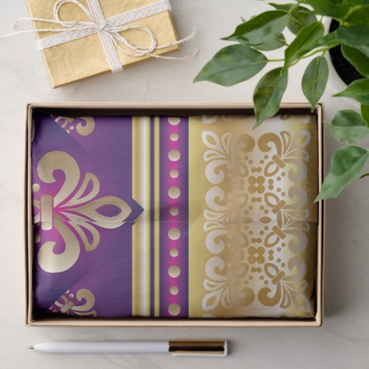 Boho Funky Trendy Retro Abstract Patroon Tissuepapier (Geschenk)