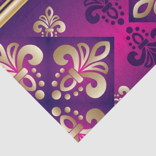 Boho Funky Trendy Retro Abstract Patroon Tissuepapier (Detail)