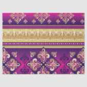 Boho Funky Trendy Retro Abstract Patroon Tissuepapier (Voorkant)