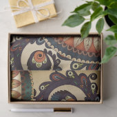 Boho Funky Trendy Retro Abstract Patroon Tissuepapier (Geschenk)