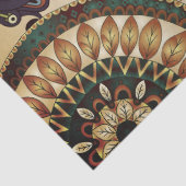 Boho Funky Trendy Retro Abstract Patroon Tissuepapier (Detail)