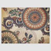 Boho Funky Trendy Retro Abstract Patroon Tissuepapier (Voorkant)