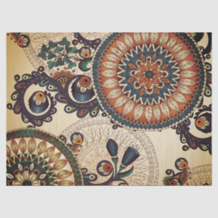 Boho Funky Trendy Retro Abstract Patroon Tissuepapier