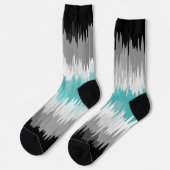 Boho Funky Wavy Abstract Libramaculine Pride Flag Sokken (Links)