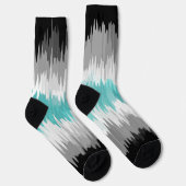 Boho Funky Wavy Abstract Libramaculine Pride Flag Sokken (Rechts)