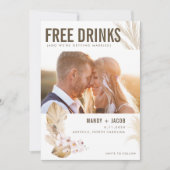 Boho Funny Photo Wedding Save the Date (Voorkant)