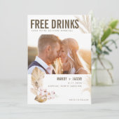 Boho Funny Photo Wedding Save the Date (Staand voorkant)