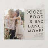 Boho Funny Photo Wedding Save the Date Aankondigingskaart (Voorkant)