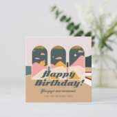 Boho Futurdelic Gepersonaliseerde Verjaardag Flat (Staand voorkant)