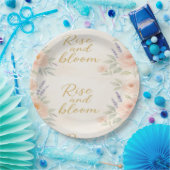 Boho Garden Bloom Bloemen Ring Papier Bord (Feest)