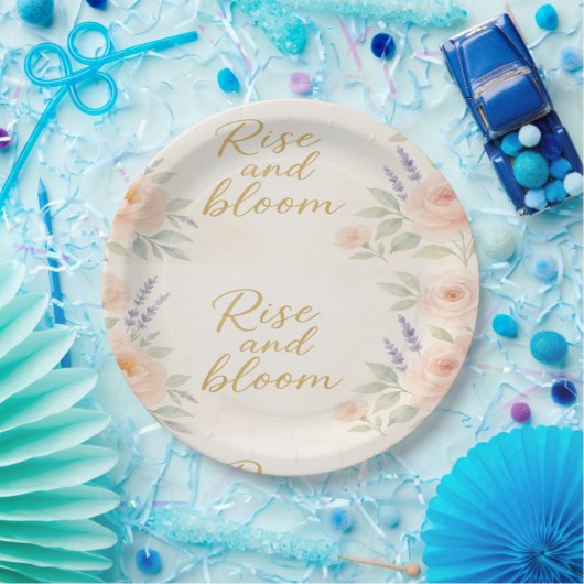 Boho Garden Bloom Bloemen Ring Papier Bord (Feest)