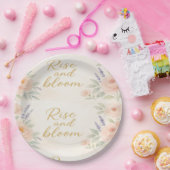 Boho Garden Bloom Bloemen Ring Papier Bord (Feest)