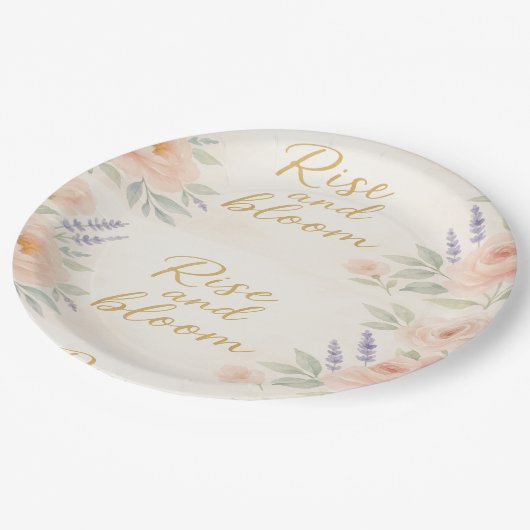 Boho Garden Bloom Bloemen Ring Papier Bord (Gekanteld)
