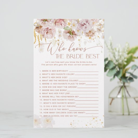 Boho garden floral die de beste wedstrijd kent (Staand voorkant)