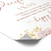 Boho garden floral Pacifier jachtbaby shower Poster (Hoek)