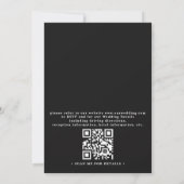 Boho Garden Floral Rustic Elegant QR Code Wedding Kaart (Achterkant)