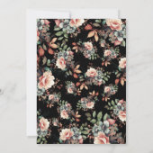  Boho Garden Floral Sweet 16 Zwart Kaart (Achterkant)