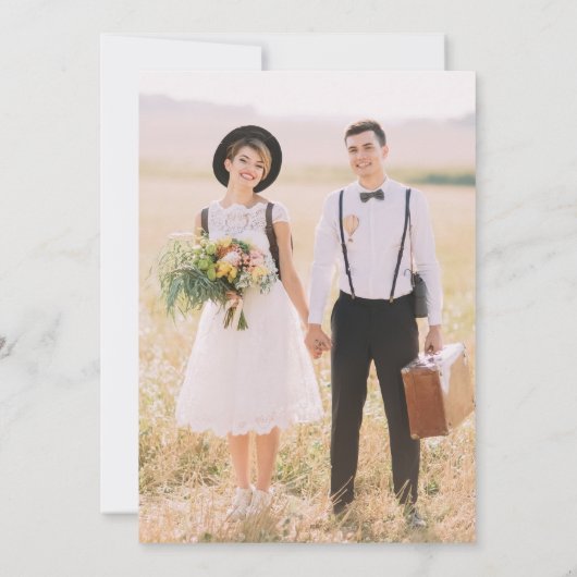 Boho Garden Flowers Pampas Grass Save the Date (Achterkant)