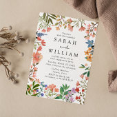 Boho Garden of Wildflower Engagement Party Kaart