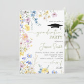 Boho Garden Photo Graduation Invite 2026 Kaart (Staand voorkant)