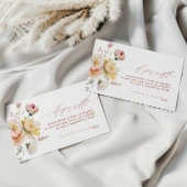 Boho Garden Roos Bloemen Luier Raffle Informatiekaartje