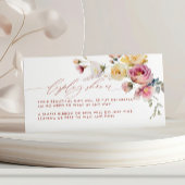 Boho Garden Roos Flowers Display Shower Informatiekaartje