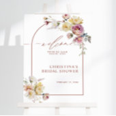 Boho Garden Roos Flowers Vrijgezellenfeest Welkom Poster