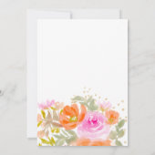 Boho Garden sinaasappel wilde bloemen afstuderen Bedankkaart (Achterkant)