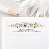 Boho Garden Watercolor Wildflower Wedding  Etiket (Insitu)