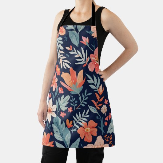 Boho Garden Whimsy – Bloemenpatroon Koken Schort (Insitu)