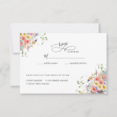 Boho Garden Wildflower | Bruiloft RSVP (Voorkant)
