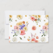 Boho Garden Wildflower | Bruiloft RSVP Kaartje (Achterkant)