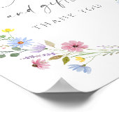 Boho Garden Wildflower Wedding Cards & Gifts Sign Poster (Hoek)