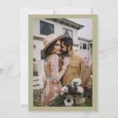 Boho garden zomer florale foto's initialen bruilof kaart (Achterkant)